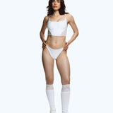 Satin Corset Top White