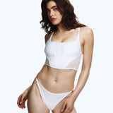 Satin Corset Top White