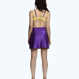 Satin Slip Dress Purple Rain