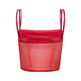 Mesh Corset Top Red