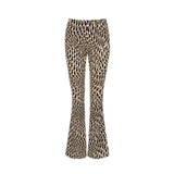 Flocked Mesh Flare Pants Tattoo