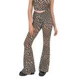 Flocked Mesh Flare Pants Tattoo