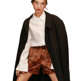 SATIN BOXER SHORTS ORANGE LEO
