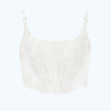 Satin Corset Top White