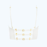 Satin Corset Top White