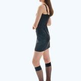 SATIN SLIP DRESS BLACK
