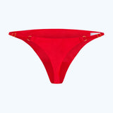 SATIN THONG CHERRY RED