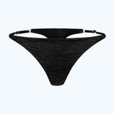 SATIN THONG BLACK