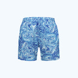 SWIM SHORTS WHITE AND BLUE