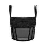 Mesh Corset Top Black