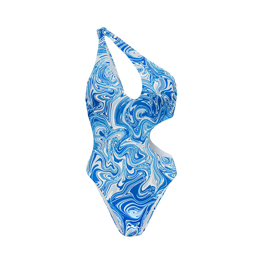 Women's one piece swimsuit blue