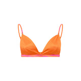Wild Sunrise Bikini Top - Orange & Pink Zebra