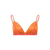 Wild Sunrise Bikini Top - Orange & Pink Zebra