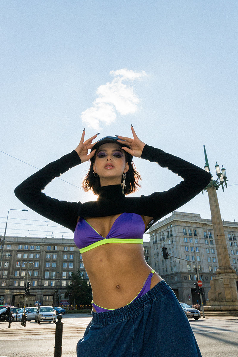 SATIN BRALETTE Purple Rain - Ekcentrik Underwear